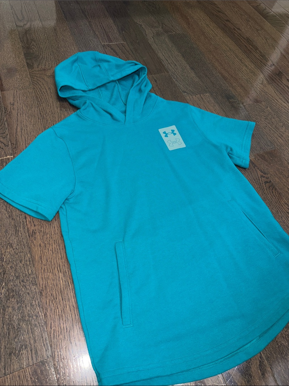 Under Armour Kids L Short-Sleeve Hoodie - Teal